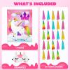 imageJOYIN Pin The Unicorn Horn Game 24 Pcs 21 x 28 Unicorn Themed Party Games Party Supplies Birthday Party Decorations for Kids Girls