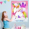 imageJOYIN Pin The Unicorn Horn Game 24 Pcs 21 x 28 Unicorn Themed Party Games Party Supplies Birthday Party Decorations for Kids Girls