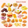 imageJOYIN Play Food Set 135 Pieces Play Kitchen Set for Market Educational Pretend Play Food Playset Kids Toddlers Toys Kitchen Accessories Fake Food Party Favor Christmas Stocking Stuffers