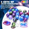imageJOYIN Slime Party Favors 24 Pack Galaxy Slime Ball  Stretchy NonSticky MessFree Stress Relief and Safe  Toys for Girls and Boys  Classroom Reward Party SuppliesAurora
