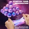 imageJOYIN Slime Party Favors 24 Pack Galaxy Slime Ball  Stretchy NonSticky MessFree Stress Relief and Safe  Toys for Girls and Boys  Classroom Reward Party SuppliesStellar