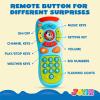 imageJOYIN Smartphone Toys for Baby Remote Control Baby Phone with Music Learning Toy Birthday Gifts for Infants Kids Boys and Girls Gift for ChristmasBlue Phone and Remote Toy with Bird