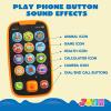 imageJOYIN Smartphone Toys for Baby Remote Control Baby Phone with Music Learning Toy Birthday Gifts for Infants Kids Boys and Girls Gift for ChristmasBlue Phone and Remote Toy with Bird