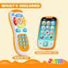 imageJOYIN Smartphone Toys for Baby Remote Control Baby Phone with Music Learning Toy Birthday Gifts for Infants Kids Boys and Girls Gift for ChristmasWhite Phone and Remote Toy with Horse