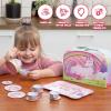 imageJOYIN Unicorn Tea Party Set for Little Girls Pretend Pink Tin Teapot Set Princess Tea Time Play Kitchen Toy with Teapot Cup Plate Carrying Case for Kids Toddlers Age 3 4 5 6 Gift for ChristmasUnicorn