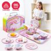 imageJOYIN Unicorn Tea Party Set for Little Girls Pretend Pink Tin Teapot Set Princess Tea Time Play Kitchen Toy with Teapot Cup Plate Carrying Case for Kids Toddlers Age 3 4 5 6 Gift for ChristmasUnicorn