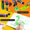 imageJOYIN Washable Tempera Paint Set for Kids 42PCS Non Toxic Liquid Paint with 15 Brushes and 4 Palettes  Art Supply for Kids for Arts and Crafts Project Finger Painting 2 oz Each2 Fl Oz Pack of 12