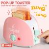 imageJoyin Play Kitchen Toys Pretend and Play Food Kitchen Accessories Girls Toy with Coffee Maker Mixer Toaster with Realistic Lightsampamp Sounds Birthday Gift for Kids Gifts for ChristmasPink