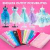 imageKlever Kits 400PCS Fashion Design Crafts for Kids Art and Crafts DIY Sewing Kits with 3 Mannequins for Girls Aged 812 Birthday Presents Toys for Kids