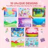 imageKlever Kits Foil Art Kit for Kids  Arts ampamp Crafts Supplies Mess Free Coloring Foil Foam Stickers Creative Travel Toys Birthday Gifts for Boys ampamp Girls Ages 4 and UpUnicorn