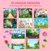 imageKlever Kits Foil Art Kit for Kids  Arts ampamp Crafts Supplies Mess Free Coloring Foil Foam Stickers Creative Travel Toys Birthday Gifts for Boys ampamp Girls Ages 4 and UpFlowers and Butterflies