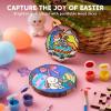 imageKlever Kits Wooden Painting Craft KitGlow in The Dark Arts and Crafts for Kids Ages 612 Wood Slices with Art Activitiy Supplies Wood Crafts for Boys Girls Party Gift Easter Painting