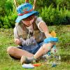 imagePlayAct Bug Catcher Nature Exploration Set  Includes Habitat Bucket Critter Box Activity Booklet Butterfly Net Magnifier Tweezer Pipette Bug Tong and Exploration Hat Bug Catching Kids 3