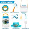 imagePlayAct Bug Catcher Nature Exploration Set  Includes Habitat Bucket Critter Box Activity Booklet Butterfly Net Magnifier Tweezer Pipette Bug Tong and Exploration Hat Bug Catching Kids 3