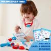 imagePlayAct Kids Doctor Kit 16Piece Pretend Play Medical Kit with Bag Doctor Role Play Set with Realistic Toy Stethoscope Reusable Record Cards Dress Up Playset for Toddlers Ages 3