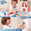 imagePlayAct Kids Doctor Kit 16Piece Pretend Play Medical Kit with Bag Doctor Role Play Set with Realistic Toy Stethoscope Reusable Record Cards Dress Up Playset for Toddlers Ages 3