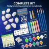 imageRock Painting Kit Glow in The Dark Rock Kit Arts and Crafts for Kids Ages 612 Art Supplies Toy Kids Craft Paint Kits Arts ampamp Crafts for Boys Girls Birthday Party Gift ToyGlow in the Dark
