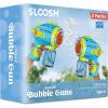 imageSloosh 10 Holes Bubble Gun for Kids Bubble Machine Gun for Toddlers 13 Automatic Light Up Airship Blower with 2 Bottles 4 Bags Refill Solution Summer Outdoor Toy Party Easter Gift