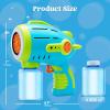 imageSloosh 10 Holes Bubble Gun for Kids Bubble Machine Gun for Toddlers 13 Automatic Light Up Airship Blower with 2 Bottles 4 Bags Refill Solution Summer Outdoor Toy Party Easter Gift