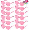 imageJOYIN 12 Pack Heart Shape Glasses Rimless Sunglasses Classroom Exchange Gift for Kidspink