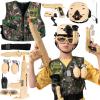 imageJOYIN 12 Pcs Army Soldier Costume Set  For Kids Halloween Cosplay and Role Play