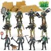 imageJOYIN 16 PCs Army Men Playset with 12 Realistic Army Ranger Men Action Figures and Weapon Gear Accessories Military Soldiers Action Figures Playset for Boys Gift