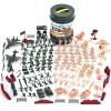 imageJOYIN 164 Piece Military Soldier Playset Army Men Play Bucket Army Action Figures Battle Group Deluxe Military Playset Aircrafts Helicopters Tanks with Bucket