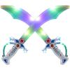 imageJOYIN 2 Deluxe Pirate 195quot LED Light Up Flashing Buccaneer Swords with Motion Activated Clanging Sounds for Realistic Play Halloween Party by Spooktacular Creations