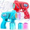 imageJOYIN 2 Kids Bubble Gun with 2 Bottles Refill Solution Bubble Machine Gun for Toddlers 13 Kids 48 Party Favors Summer Toy Outdoors Easter Birthday GiftRedblue