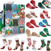 imageJOYIN 2025 Christmas Advent Calendar 12 Days Christmas Warm Cotton Socks for Women Adults Xmas Countdown Calendar with 8 Low Cut ampamp 4 Knee High Socks Xmas Party Favor Gifts
