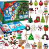 imageJOYIN 2025 Christmas Countdown Advent Calendar 24 Days Christmas Art ampamp Craft Advent Calendar with Childrens scissors glue lanyards paint watercolor pens Xmas Party Favor Gifts kids DIY Crafts