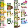 imageJOYIN 28 Pack Gifts Cards for Kids with Animal Plush Toy Key Chain Stress Relief Fidget Toy for Classroom Exchange Cards and Kids Party Favor