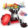 imageJOYIN 34 PCS Kitchen Toy Set BBQ Play Grill Cooking Toy Set Little Chef Play Kids Grill Playset Interactive BBQ for Kids with Light ampamp Sound Birthday Gift for Boys Girls