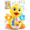 imageJOYIN Baby Toys Duck Infant Dancing Crawling Musical Toys 18 Months Tummy Time Light Up Learning Duck with Music ampamp Lights Baby Easter Basket Stuffers Gifts