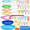 imageJOYIN Big Bubble Wands Set Bulk for Kids Summer Outdoor Toy Game Activity Party Favors 18 Pcs Giant Bubble Maker with Tray 12quot Large 6 Pcs Solution Suitable for All Age PeopleVarious