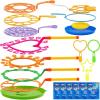 imageJOYIN Big Bubble Wands Set Bulk for Kids Summer Outdoor Toy Game Activity Party Favors 18 Pcs Giant Bubble Maker with Tray 12quot Large 6 Pcs Solution Suitable for All Age PeopleLuxury