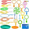imageJOYIN Big Bubble Wands Set Bulk for Kids Summer Outdoor Toy Game Activity Party Favors 18 Pcs Giant Bubble Maker with Tray 12quot Large 6 Pcs Solution Suitable for All Age PeopleClassic