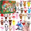 imageJOYIN Christmas Advent Calendar 2025 with Finger Puppets24 Days Christmas Countdown Advent Calendar with Plush Animal Finger Puppets for Girls Kids Party FavorsClassroom Prizes Xmas Party Favor Gift
