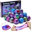 imageJOYIN Slime Party Favors 24 Pack Galaxy Slime Ball  Stretchy NonSticky MessFree Stress Relief and Safe  Toys for Girls and Boys  Classroom Reward Party SuppliesAurora