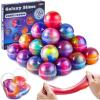 imageJOYIN Slime Party Favors 24 Pack Galaxy Slime Ball  Stretchy NonSticky MessFree Stress Relief and Safe  Toys for Girls and Boys  Classroom Reward Party SuppliesNebula