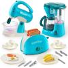 imageJoyin Play Kitchen Toys Pretend and Play Food Kitchen Accessories Girls Toy with Coffee Maker Mixer Toaster with Realistic Lightsampamp Sounds Birthday Gift for Kids Gifts for ChristmasBlue