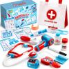 imagePlayAct Kids Doctor Kit 16Piece Pretend Play Medical Kit with Bag Doctor Role Play Set with Realistic Toy Stethoscope Reusable Record Cards Dress Up Playset for Toddlers Ages 3