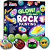 imageRock Painting Kit Glow in The Dark Rock Kit Arts and Crafts for Kids Ages 612 Art Supplies Toy Kids Craft Paint Kits Arts ampamp Crafts for Boys Girls Birthday Party Gift ToyGlow in the Dark