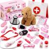 imageSYNCFUN Doctor Kit for Girls 22 PCS Veterinarian Playset for Kids Vet Kit with Dog Toy Stethoscope Storage Bag and Accessories Pretend Role Play for Toddlers 3 4 5 6 Christmas and Birthday Gifts
