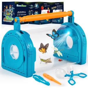 imageBug Catcher Kit for Kids  Light Up Critter Habitat Box for IndoorOutdoor Insect Collecting  Includes Bug Tong Tweezer Activity Booklet and Pipette  Gift for Boys and Girls