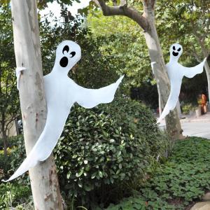 imageJOYIN 2 Pcs 53 Halloween Decoration Outdoor Halloween Tree Wrap Ghost Decoration Outdoor Smiling Hanging Ghost Design for Lawn Tree Party Supplies Haunted House Wrap DecorCute Ghost