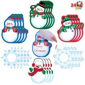 imageJOYIN 24 PCS Christmas Note Pads Bulk Cute Sticky Notes School Stationery Office Desk Supplies Snowflakes Snowman Small Notepads Notes Classroom Prizes Stocking Stuffers Kids Gifts