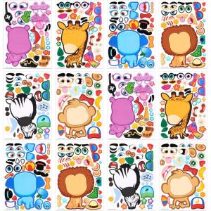 imageJOYIN 24 Sheets 9quotx6quot Make a face Stickers for Kids Make Your Own Stickers with Unicorn Dinosaur Sea and Safari Animals Party Favors Kids Crafts Goodie Bags Stuffers Classroom ActivitiesSafari
