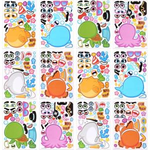 imageJOYIN 24 Sheets 9quotx6quot Make a face Stickers for Kids Make Your Own Stickers with Unicorn Dinosaur Sea and Safari Animals Party Favors Kids Crafts Goodie Bags Stuffers Classroom ActivitiesSea
