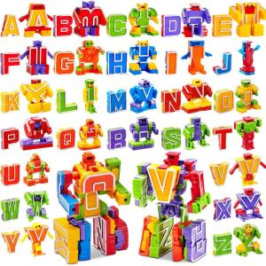 imageJOYIN Alphabet Robots Toys for Kids ABC Learning Toys Alphabots Letters Toddlers Education Toy Carnival Prizes Christmas Treasure Box and Prize for Classroom